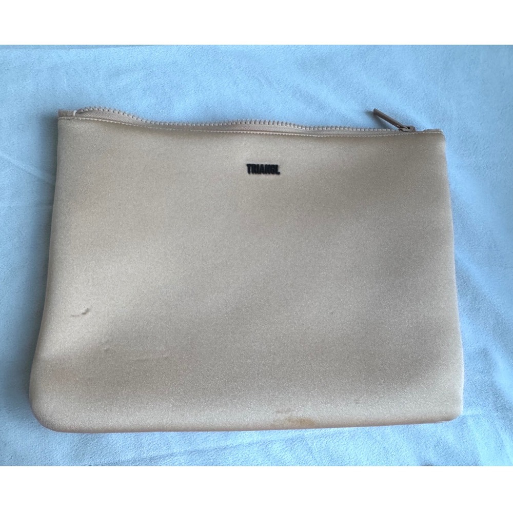 Triangl Rose Gold Neoprene Zip Clutch Pouch Beach Swim Wet Bag Minimalist Summer
